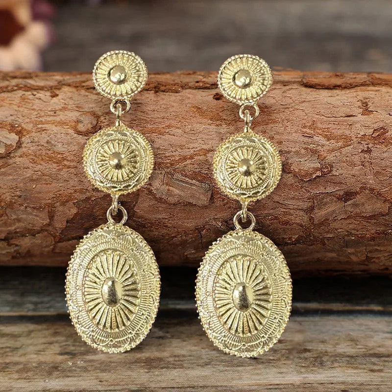 Vintage Alloy Dangle Earrings - E-Esther Clothing Store