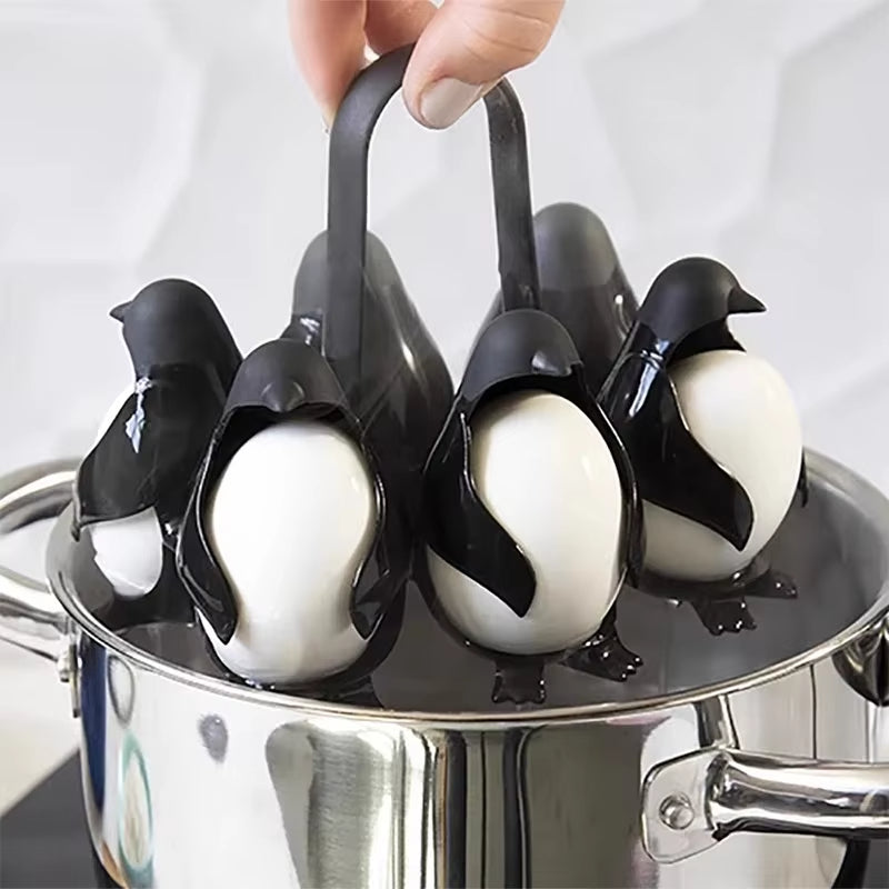Penguin - Shaped Egg Cooker Multifunctional Egg Cooker & Fridge Storage Holder - E-Esther Clothing Store