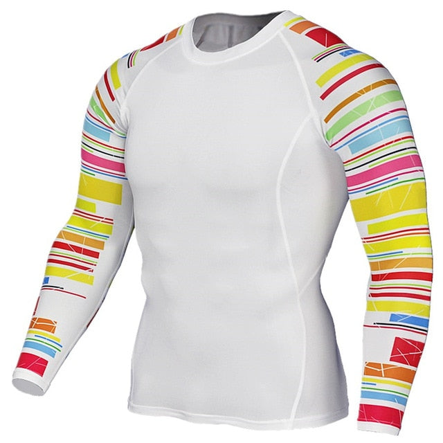 Mens Compression Shirts 3D Teen Wolf Jerseys Long Sleeve T Shirt Fitness Men Lycra MMA Crossfit T-Shirts Tights Brand Clothing - E-Esther Clothing Store