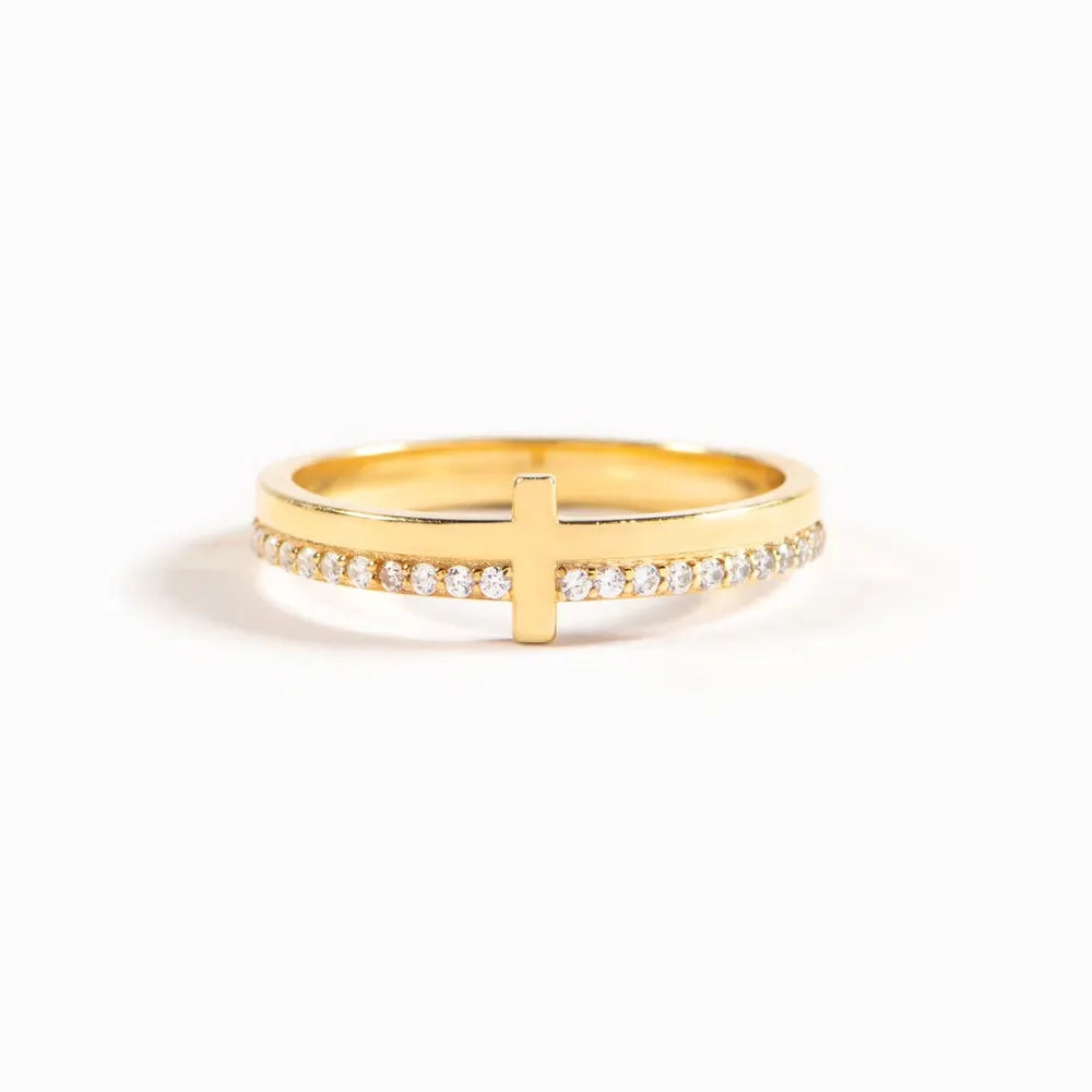 925 Sterling Silver Cross Ring - E-Esther Clothing Store