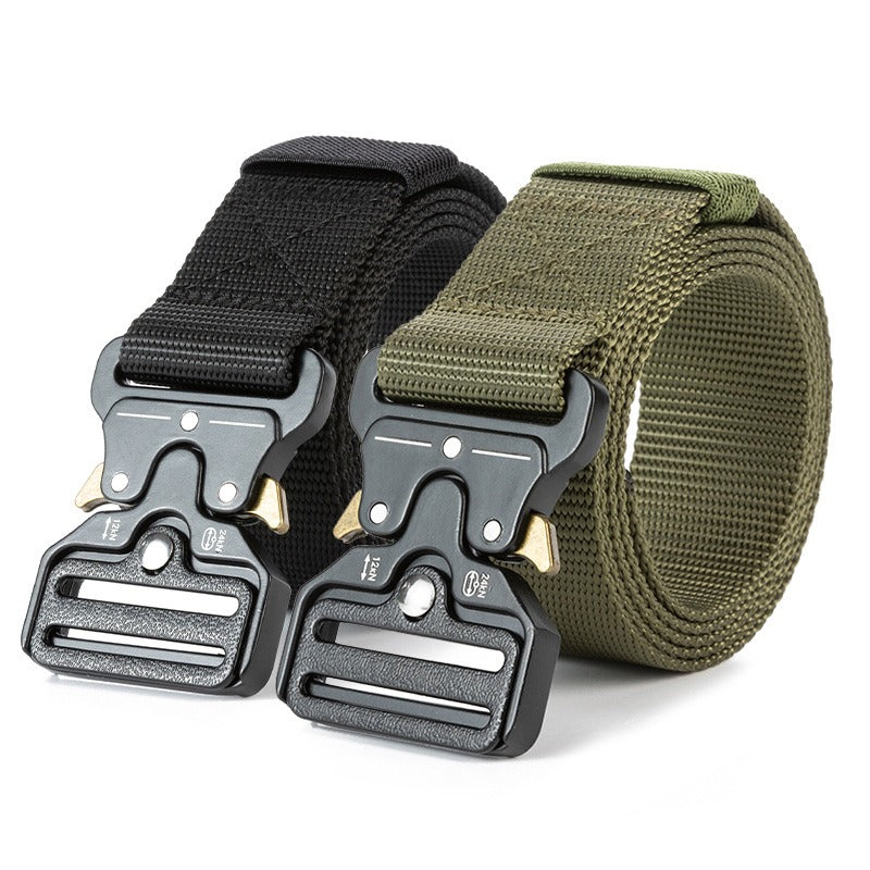 Cobra Tactical Belt Mens Outdoor Nylon Buckle Belt Student Military Training Cargo Pants Belt - E-Esther Clothing Store