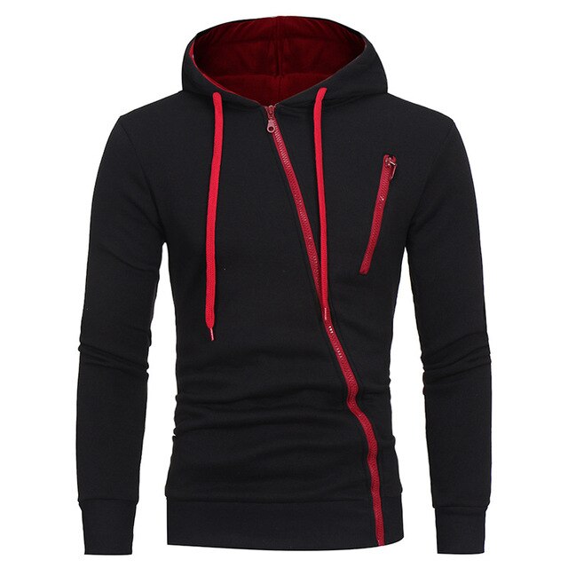 Casual Solid Tracksuit Zipper Hooded Sweatshirt Jacket +Sweatpants Mens Tracksuit - E-Esther Clothing Store