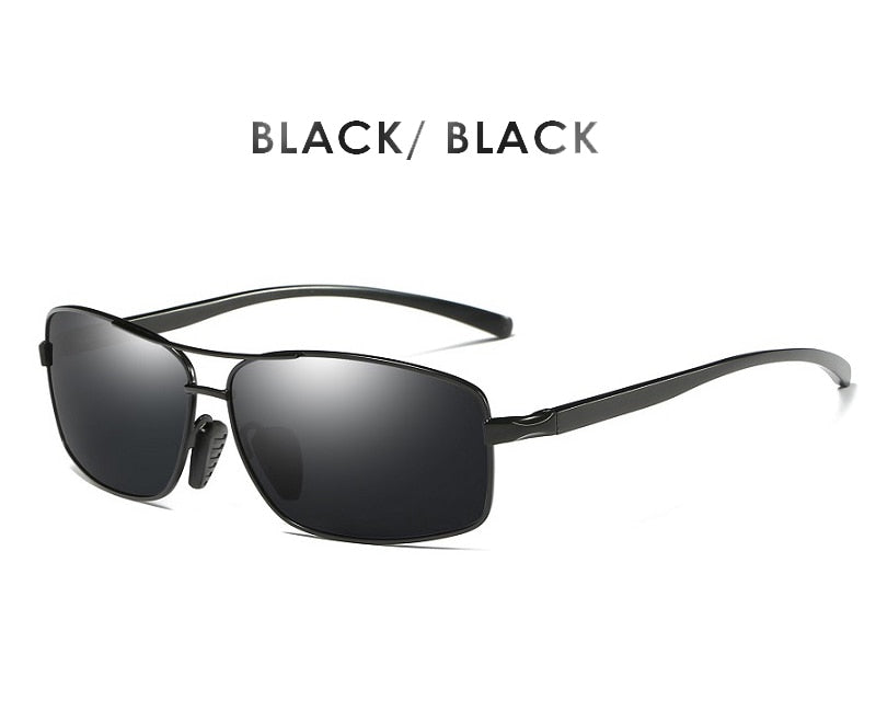 Classic Retro Mens Polarized Sunglasses Men Rectangle Sun Glasses Aluminum Frame Sunglasses Men UV400 - E-Esther Clothing Store