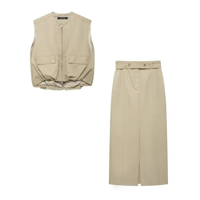 Set Woman Two Pieces Casual Elegant Holiday Outfits Womens Sleeveless Sets Women's Summer Suit Set Y2k Outfit Set