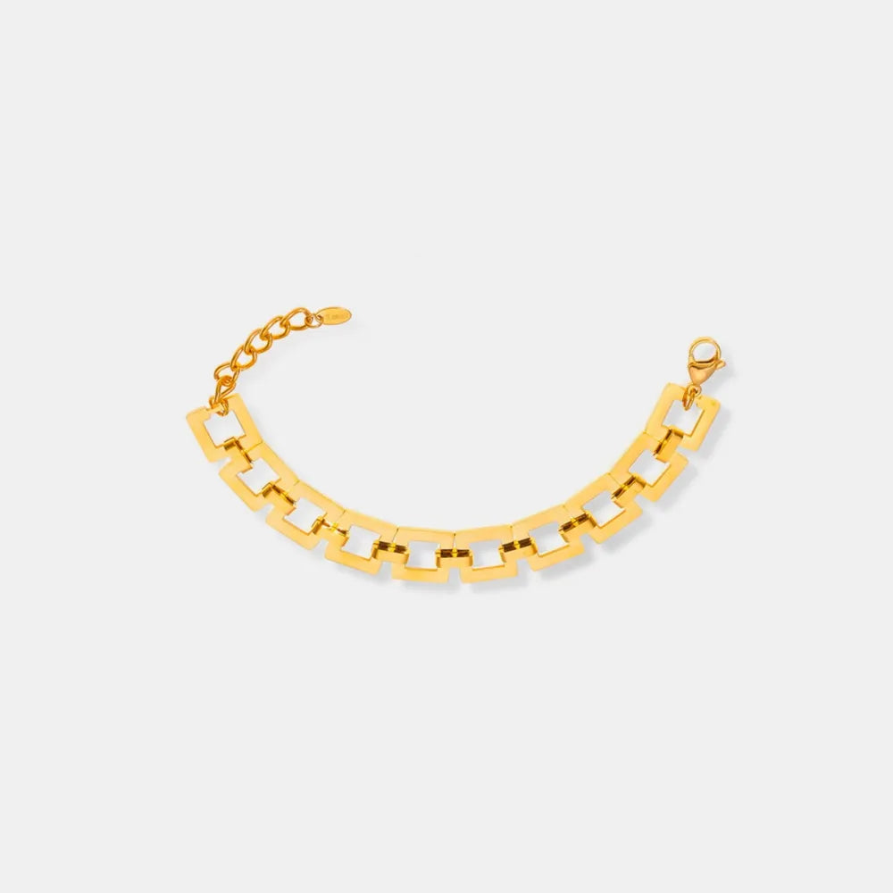 Titanium Steel Hollow Square Chain Bracelet - E-Esther Clothing Store