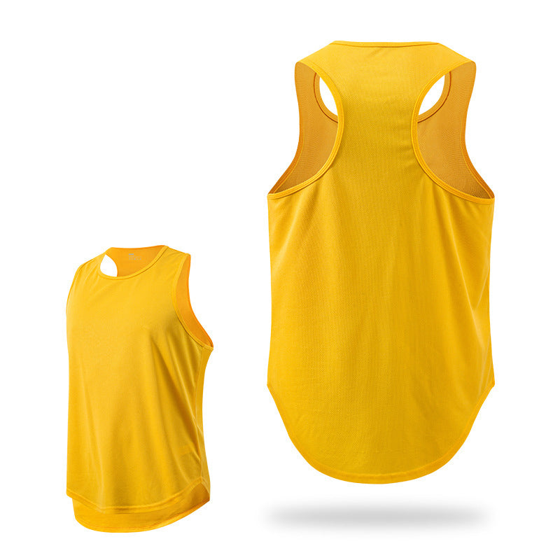 Summer Marathon Quick Dried Sports Tank Top Mens Sleeveless Canister Running Training Basketball Loose Fit Tank Top - E-Esther Clothing Store