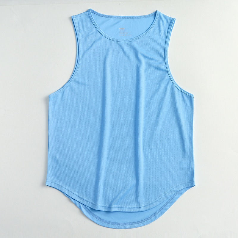 Summer Marathon Quick Dried Sports Tank Top Mens Sleeveless Canister Running Training Basketball Loose Fit Tank Top - E-Esther Clothing Store