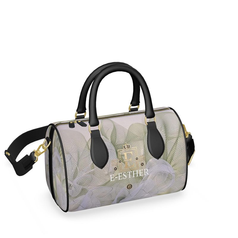 Tartan Jade Green and White Mini Duffle Bag - E-Esther Clothing Store