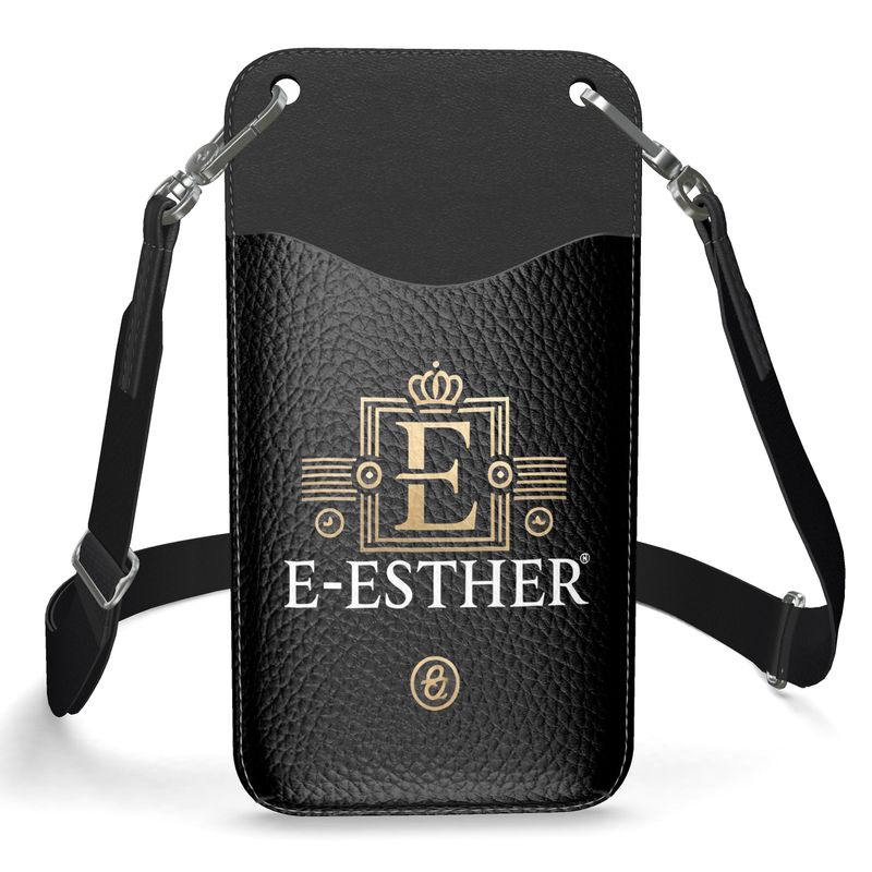 E-Esther Leather Phone Case With Strap - E-Esther Clothing Store