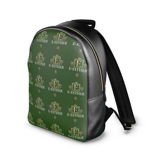 Leather E-Esther Backpack Green - E-Esther Clothing Store