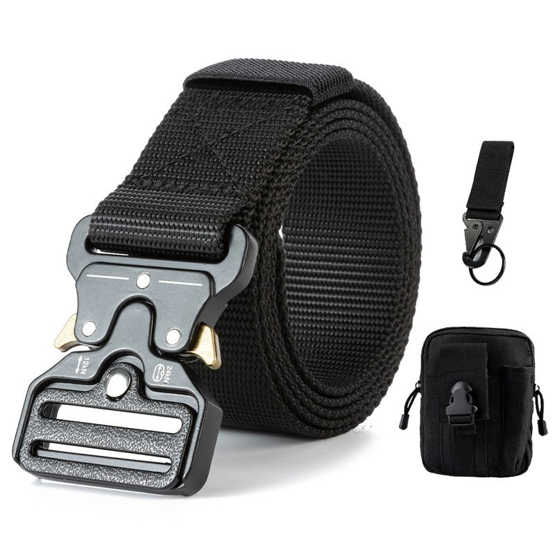 Cobra Tactical Belt Mens Outdoor Nylon Buckle Belt Student Military Training Cargo Pants Belt - E-Esther Clothing Store