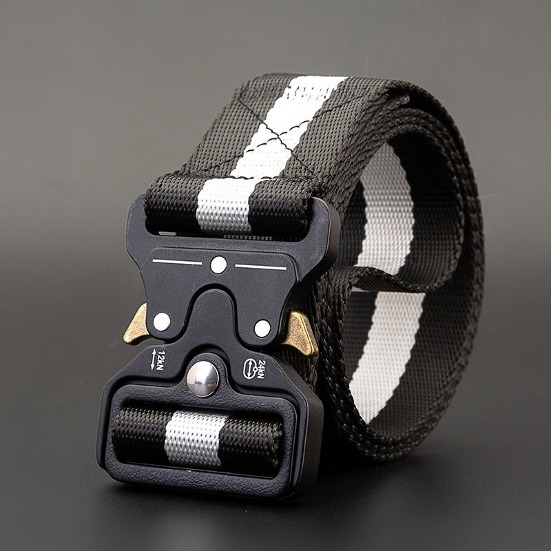 Cobra Tactical Belt Mens Outdoor Nylon Buckle Belt Student Military Training Cargo Pants Belt - E-Esther Clothing Store