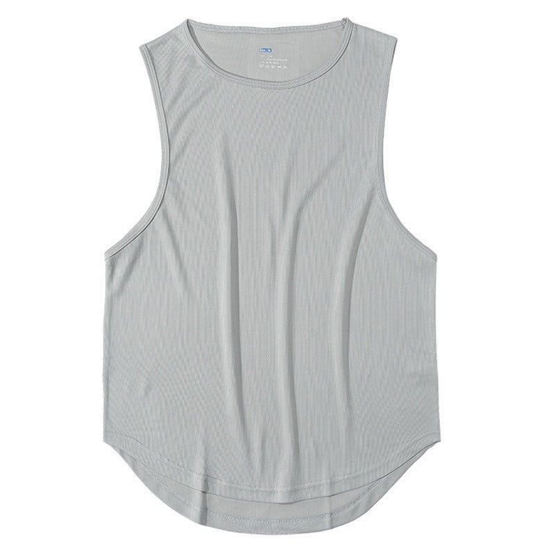 Summer Marathon Quick Dried Sports Tank Top Mens Sleeveless Canister Running Training Basketball Loose Fit Tank Top - E-Esther Clothing Store