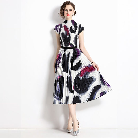 Summer Women's Suit Slim Fit Woman Dress Mid Length Set Pieces Modern Elegant Fashion Outfit Short Sleeve Sets Womens Piece - E-Esther Clothing Store