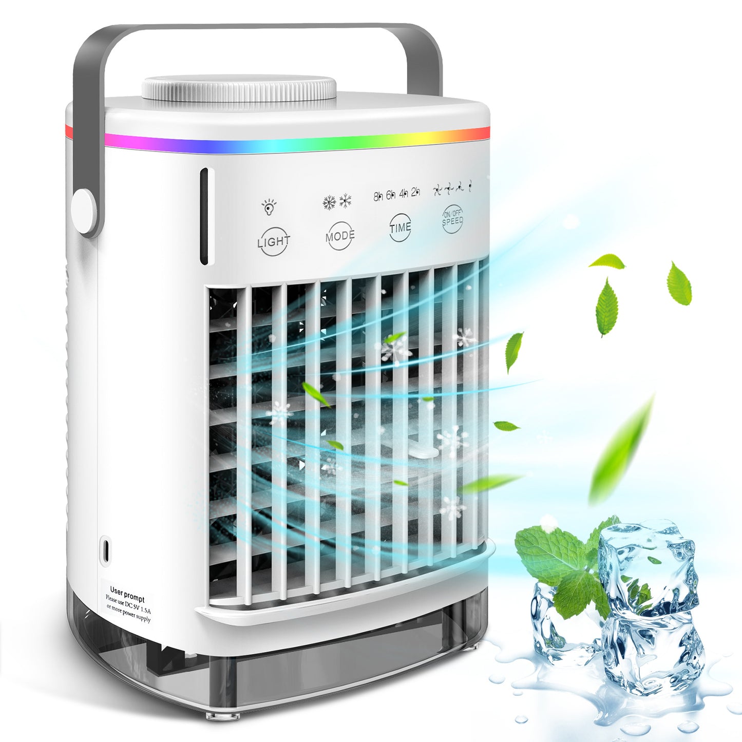 Air Conditioning Fan USB Humidification Spray Cooling Fan Household Air Cooler Portable Electric Fan Mini Fan
