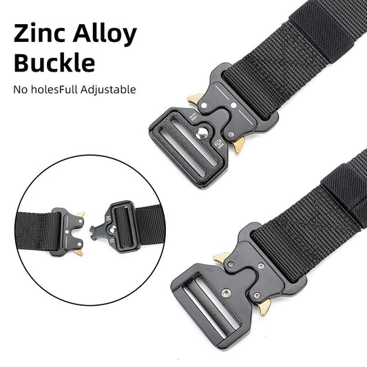 Cobra Tactical Belt Mens Outdoor Nylon Buckle Belt Student Military Training Cargo Pants Belt - E-Esther Clothing Store