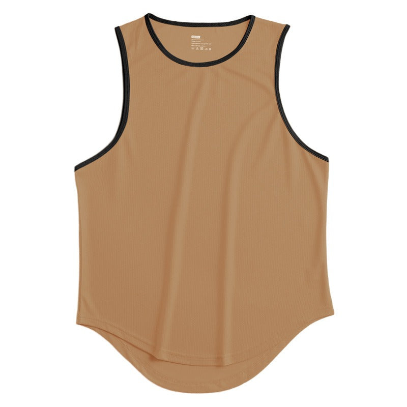 Summer Marathon Quick Dried Sports Tank Top Mens Sleeveless Canister Running Training Basketball Loose Fit Tank Top - E-Esther Clothing Store