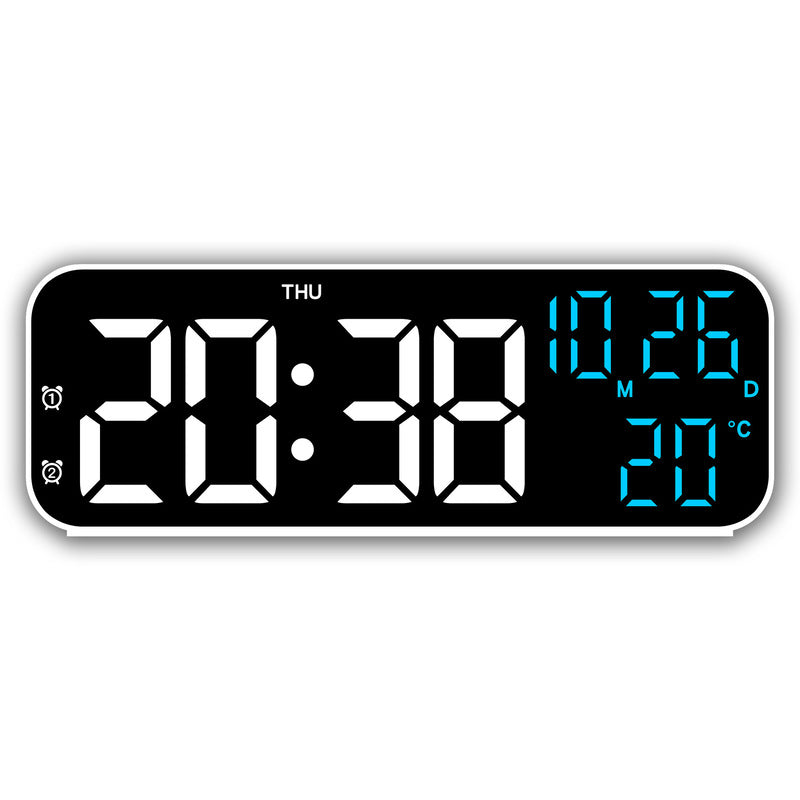 Digital Alarm Clock with Temp, Date, Week. Night Mode. Voice - controlled. 12/24H LED - E-Esther Clothing Store