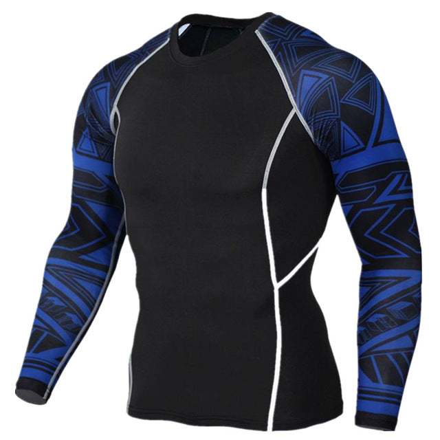 Mens Compression Shirts 3D Teen Wolf Jerseys Long Sleeve T Shirt Fitness Men Lycra MMA Crossfit T-Shirts Tights Brand Clothing - E-Esther Clothing Store