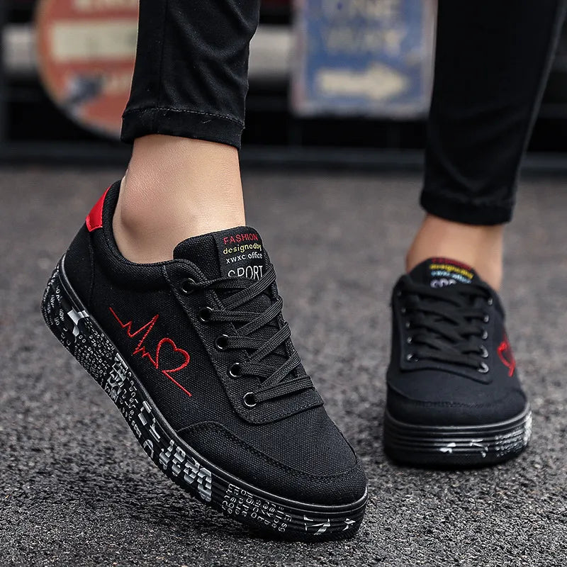 Round Toe Lace Up Platform Sneakers - E-Esther Clothing Store