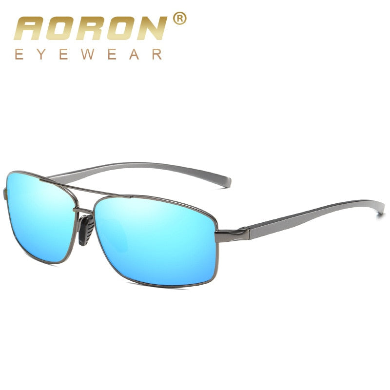 Classic Retro Mens Polarized Sunglasses Men Rectangle Sun Glasses Aluminum Frame Sunglasses Men UV400 - E-Esther Clothing Store