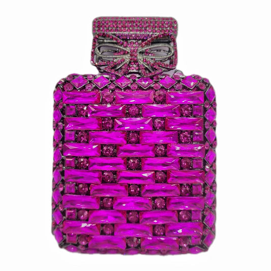 Perfume bottle with diamond hand bag Crystal Bag - E-Esther Clothing Store
