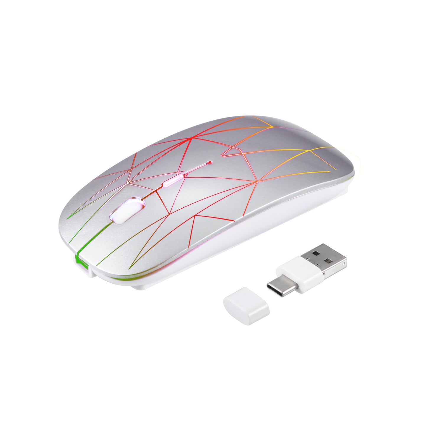Suitable for Microsoft Surface Light up Silent Type c+USB Dual Interface Mouse Wireless Mouse - E-Esther Clothing Store