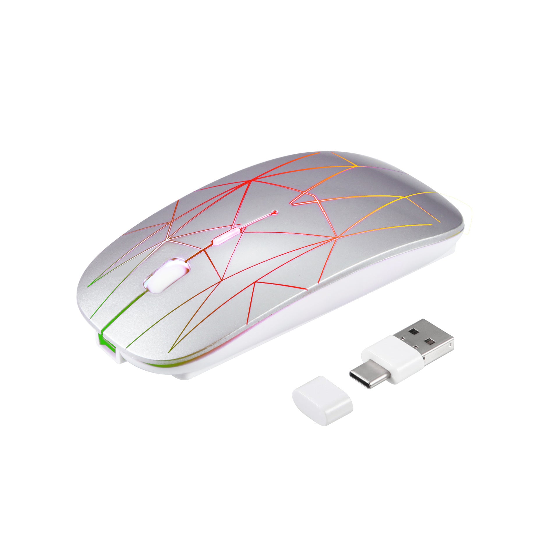 Suitable for Microsoft Surface Light up Silent Type c+USB Dual Interface Mouse Wireless Mouse - E-Esther Clothing Store