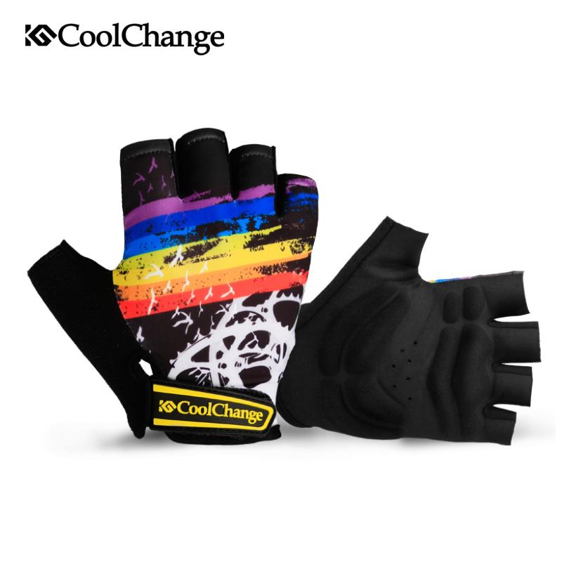 CoolChange Cycling Gloves Half Finger Mens Women's Summer Bicycle Sport Breathable Nylon MTB Bike Guantes Ciclismo - E-Esther Clothing Store