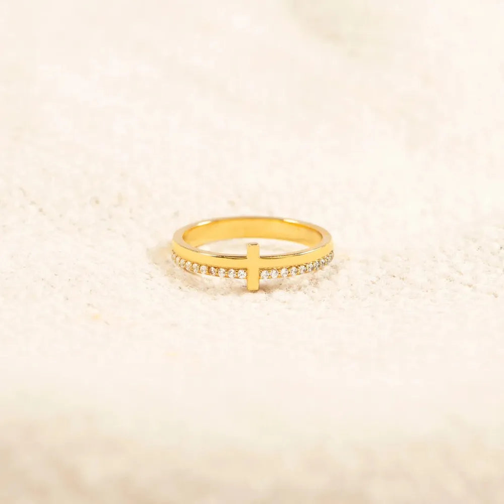 925 Sterling Silver Cross Ring - E-Esther Clothing Store