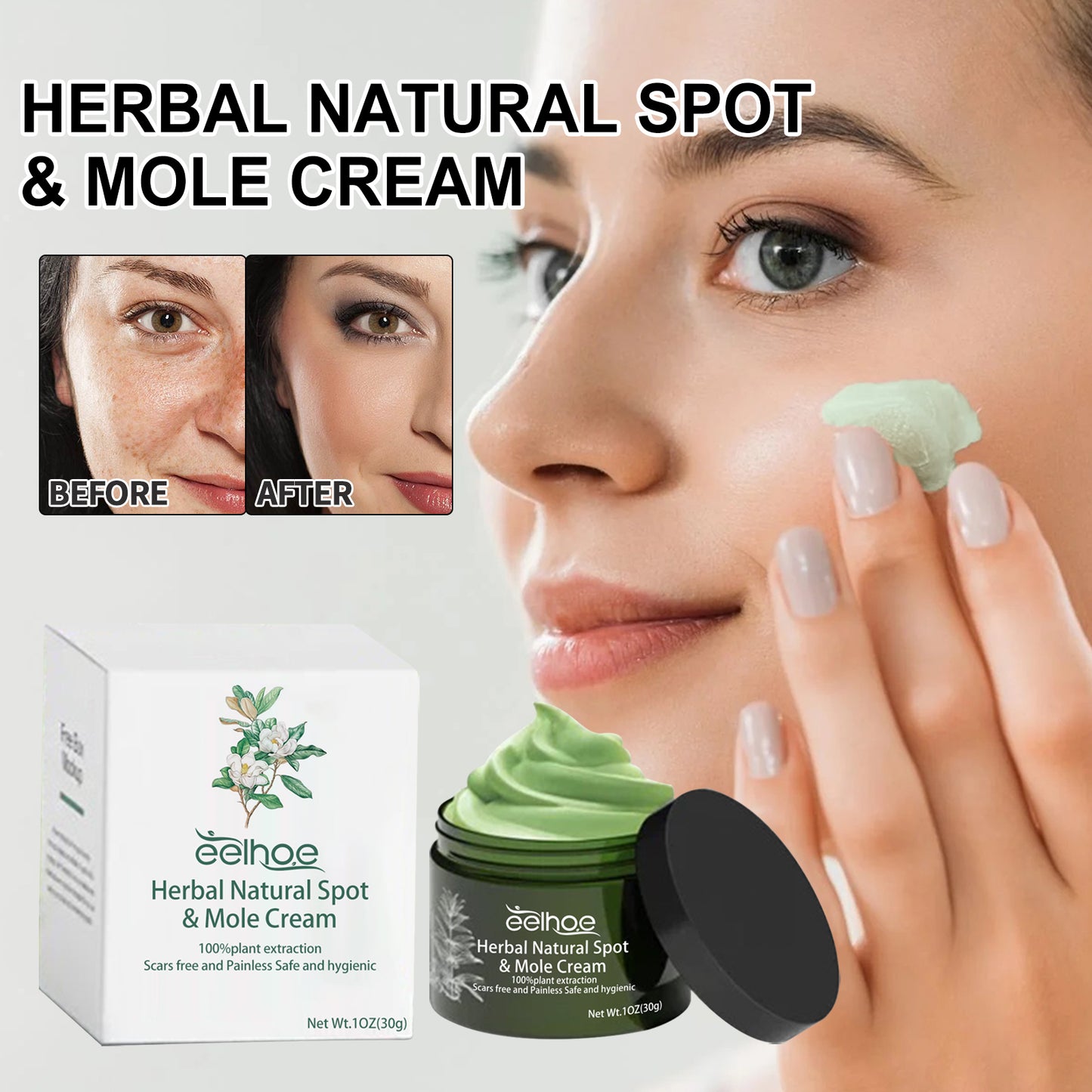 Herbal Natural Spot & Mole Cream, Blemishes Hydrating Whitening Brightening Cream - E-Esther Clothing Store