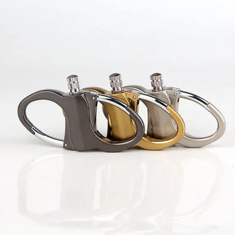 2025 Metal Keychain Lighter, ignite, waterproof, black - E-Esther Clothing Store