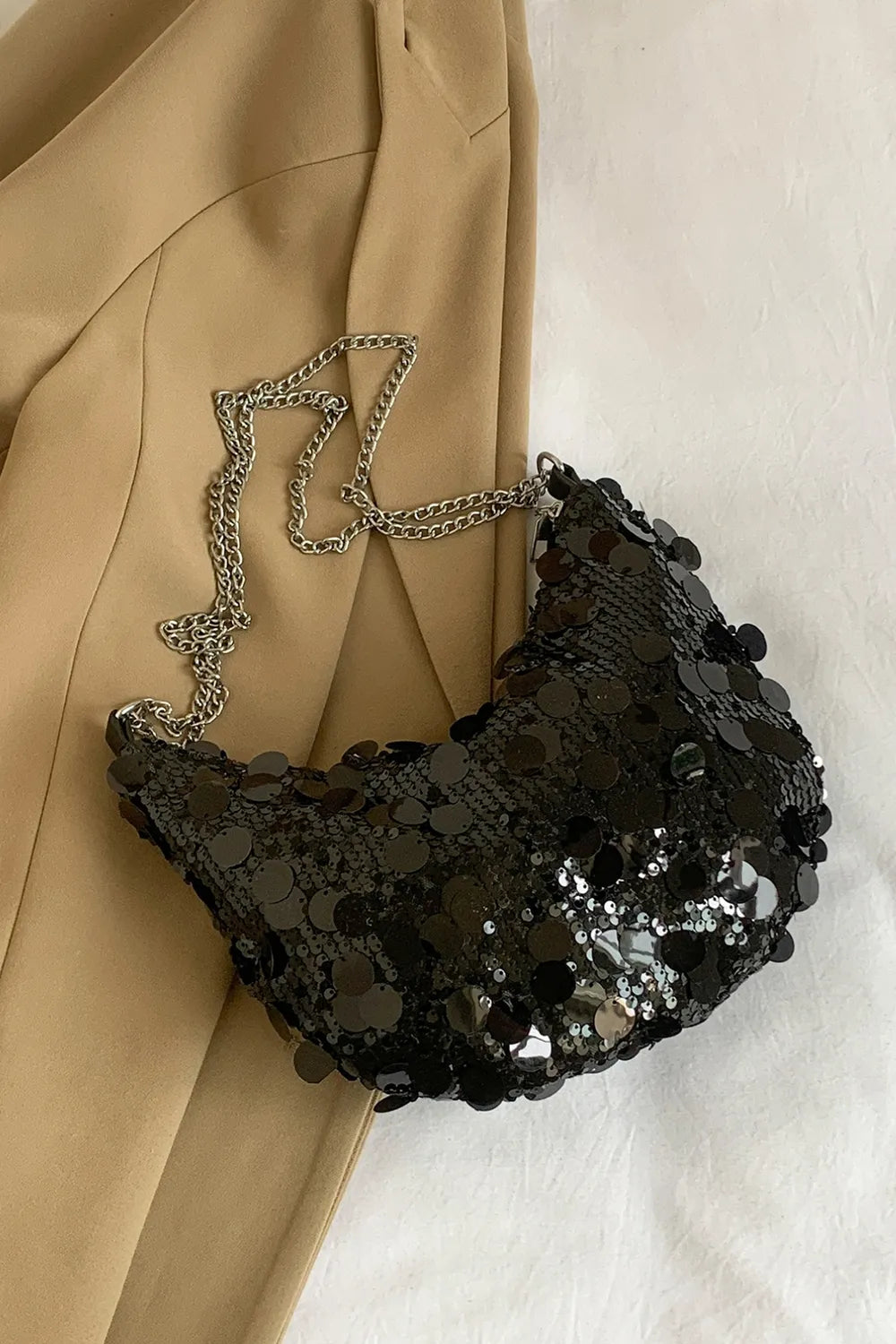 Sequin Chain Crossbody Bag - E-Esther Clothing Store