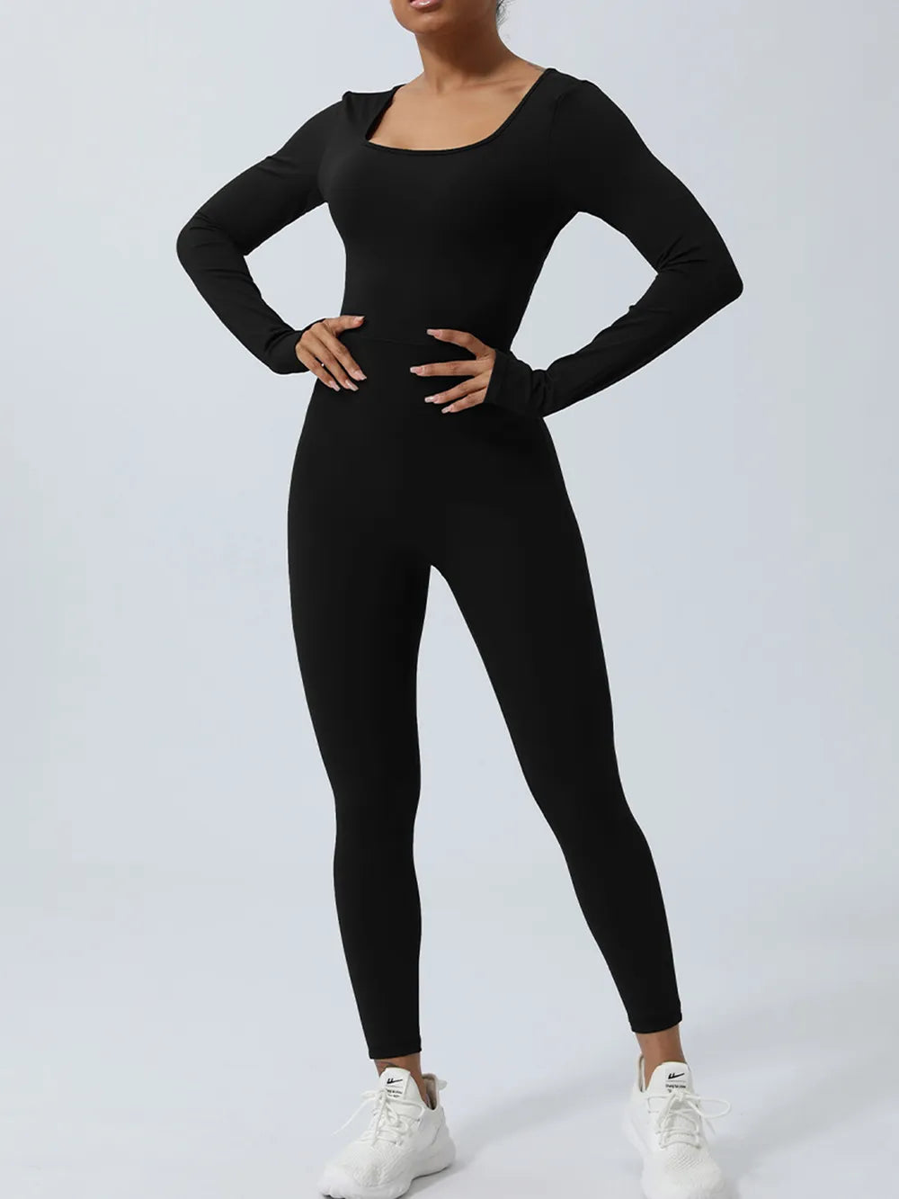 Twisted Backless Long Sleeve Jumpsuit - E-Esther Clothing Store