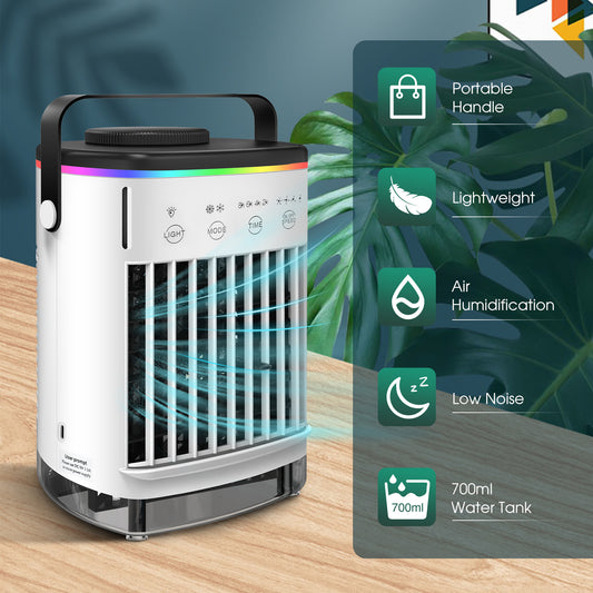 Air Conditioning Fan USB Humidification Spray Cooling Fan Household Air Cooler Portable Electric Fan Mini Fan