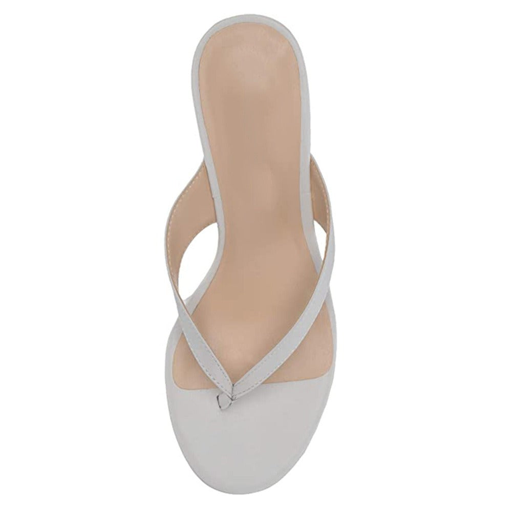 European and American Womens Oversized Heel Sandals Wedged Sloping Heel Sandals With Wooden Grain Wrap Heels And Round Toe High Heels