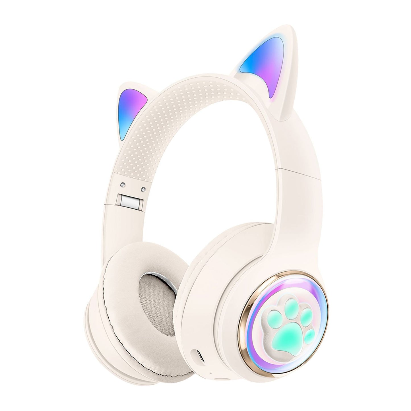 Luminous Cat Ears Cute Space Cabin Head Mounted Bluetooth Earphones Heavy Bass Gaming Wireless Earphones - E-Esther Clothing Store