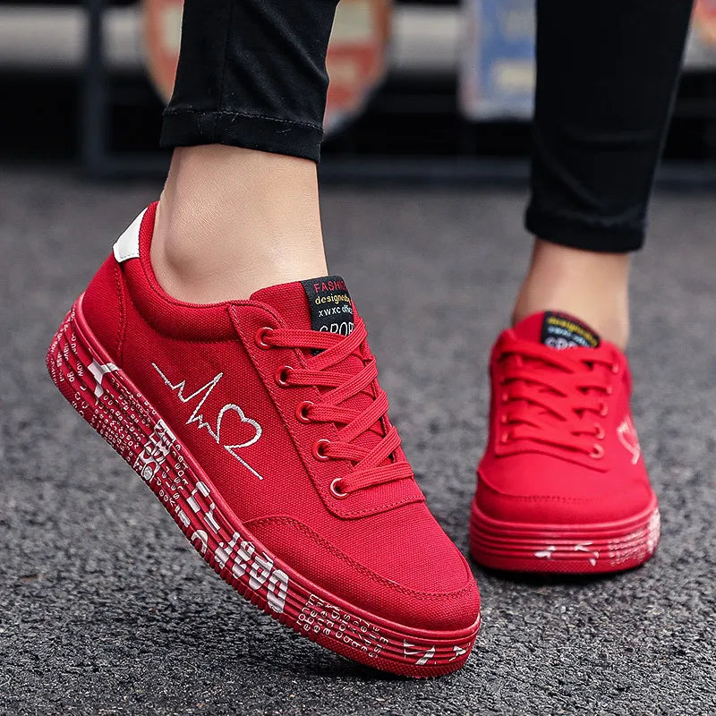 Round Toe Lace Up Platform Sneakers - E-Esther Clothing Store