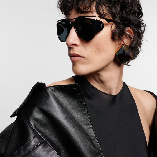 Sunglasses, European and American street photos, Instagram influencers, models, geometric metal frames, sunglasses for women - E-Esther Clothing Store