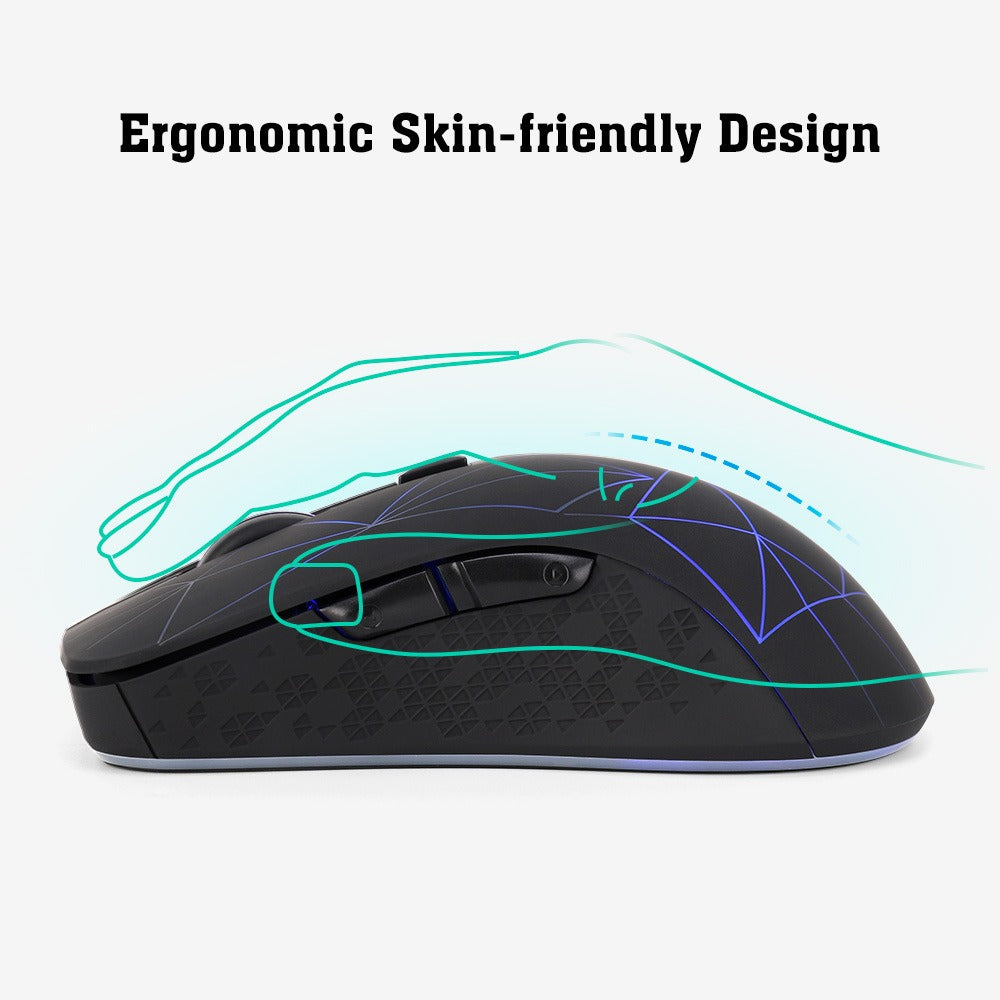 Dual mode wireless mouse silent office colorful illuminated charging Bluetooth mouse for laptops - E-Esther Clothing Store