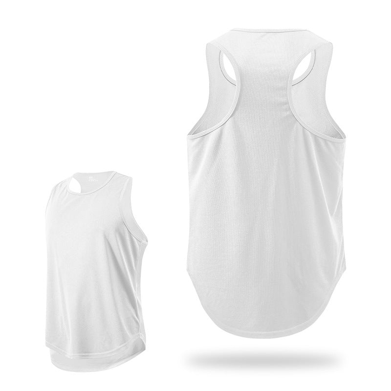 Summer Marathon Quick Dried Sports Tank Top Mens Sleeveless Canister Running Training Basketball Loose Fit Tank Top - E-Esther Clothing Store