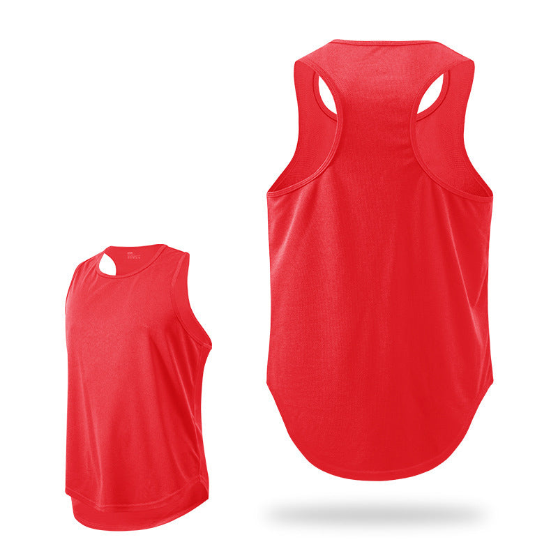 Summer Marathon Quick Dried Sports Tank Top Mens Sleeveless Canister Running Training Basketball Loose Fit Tank Top - E-Esther Clothing Store