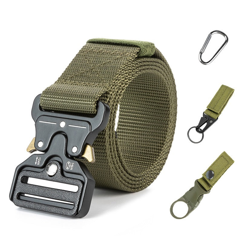Cobra Tactical Belt Mens Outdoor Nylon Buckle Belt Student Military Training Cargo Pants Belt - E-Esther Clothing Store