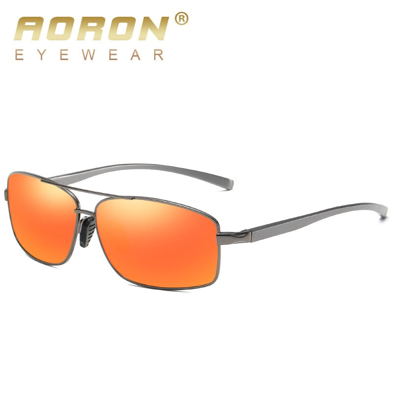 Classic Retro Mens Polarized Sunglasses Men Rectangle Sun Glasses Aluminum Frame Sunglasses Men UV400 - E-Esther Clothing Store