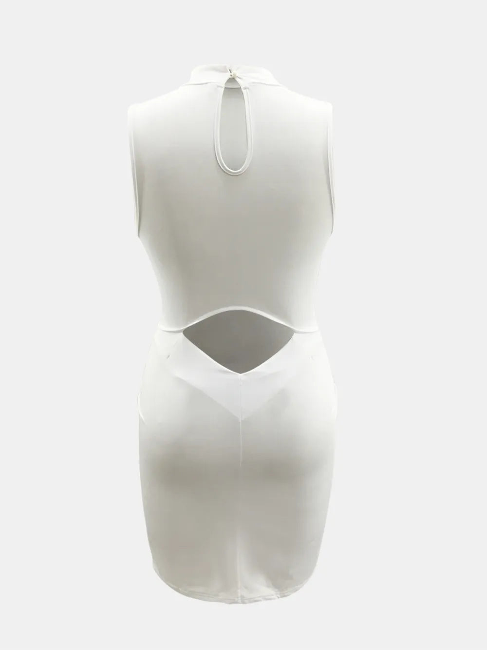 Cutout Mock Neck Sleeveless Dress - E-Esther Clothing Store