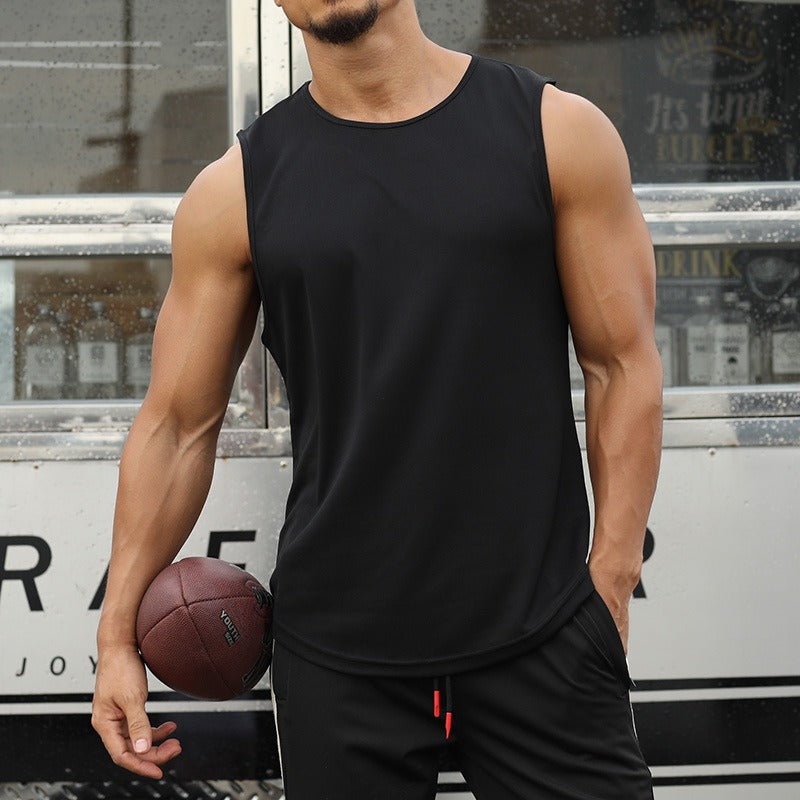 Summer Marathon Quick Dried Sports Tank Top Mens Sleeveless Canister Running Training Basketball Loose Fit Tank Top - E-Esther Clothing Store