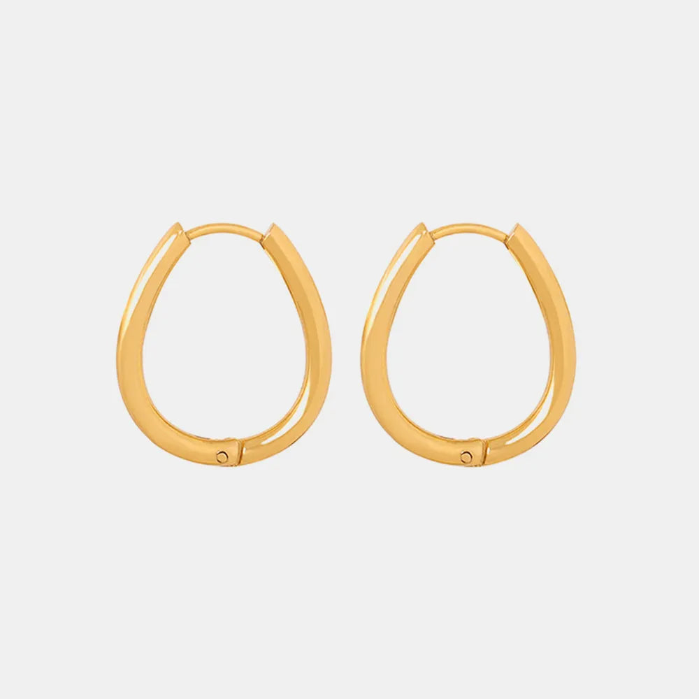 Titanium Steel Huggie Earrings - E-Esther Clothing Store