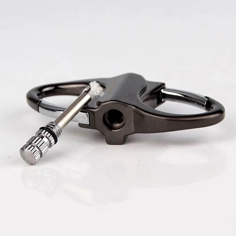 2025 Metal Keychain Lighter, ignite, waterproof, black - E-Esther Clothing Store