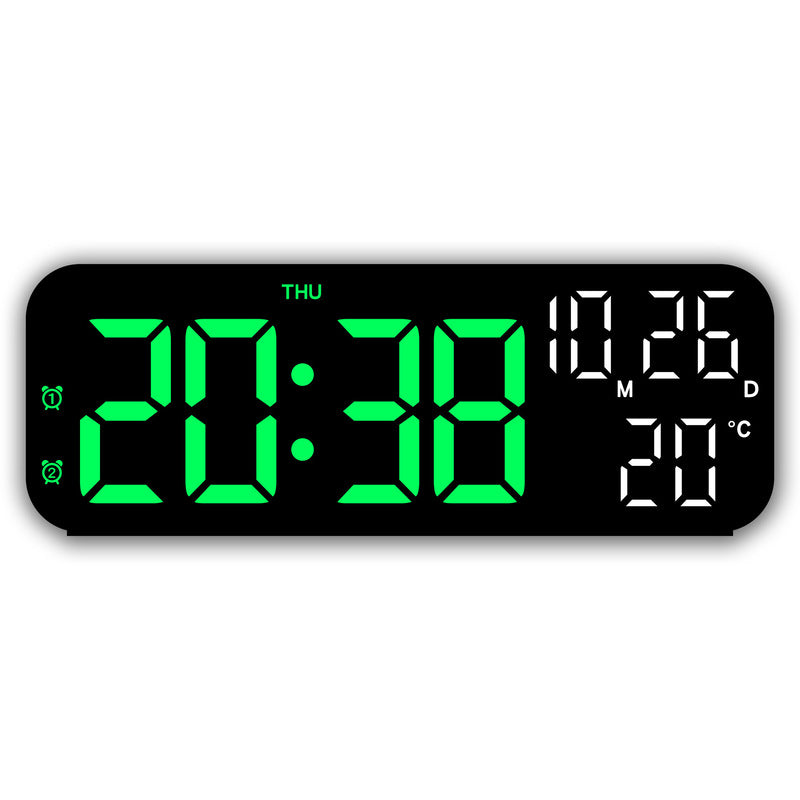 Digital Alarm Clock with Temp, Date, Week. Night Mode. Voice - controlled. 12/24H LED - E-Esther Clothing Store