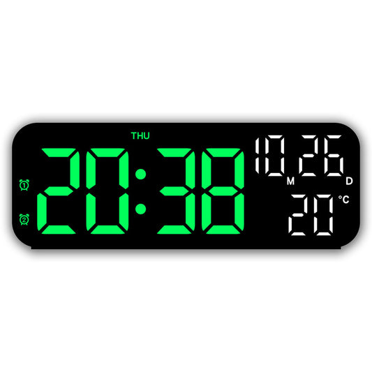 Digital Alarm Clock with Temp, Date, Week. Night Mode. Voice - controlled. 12/24H LED - E-Esther Clothing Store